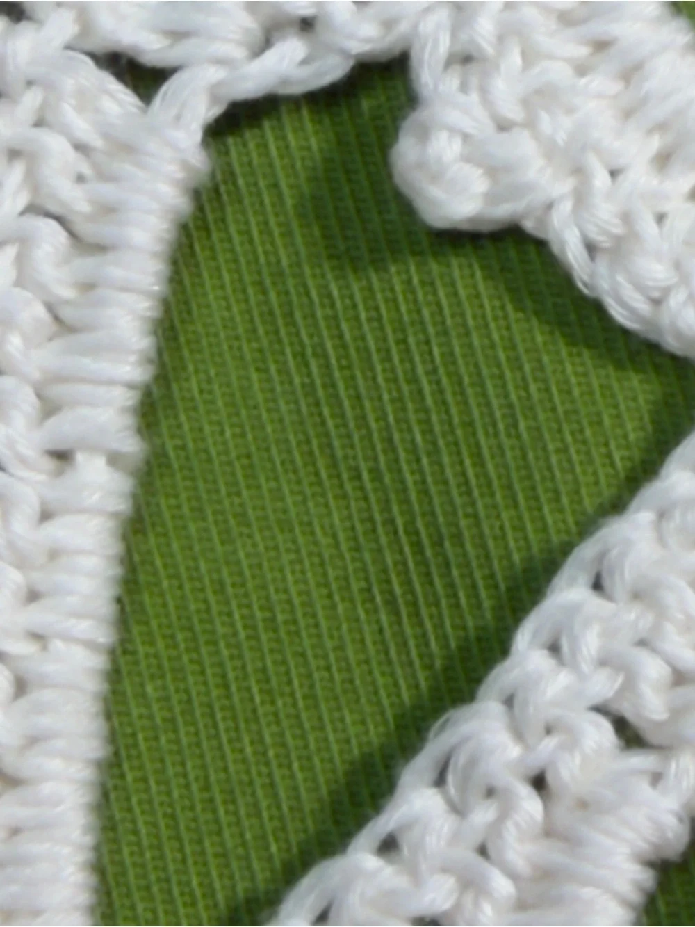 Tory Burch Green & Ivory Cotton Crochet Lace A-Line Skirt Sz 12/14 Style #211433